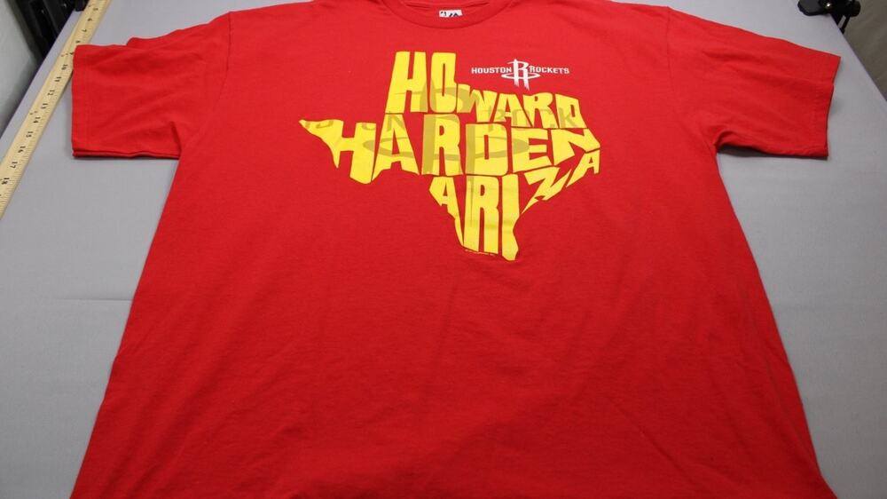 Houston Rockets Majestic NBA T-Shirt Mens 2XL Red James Harden Howard Ariza